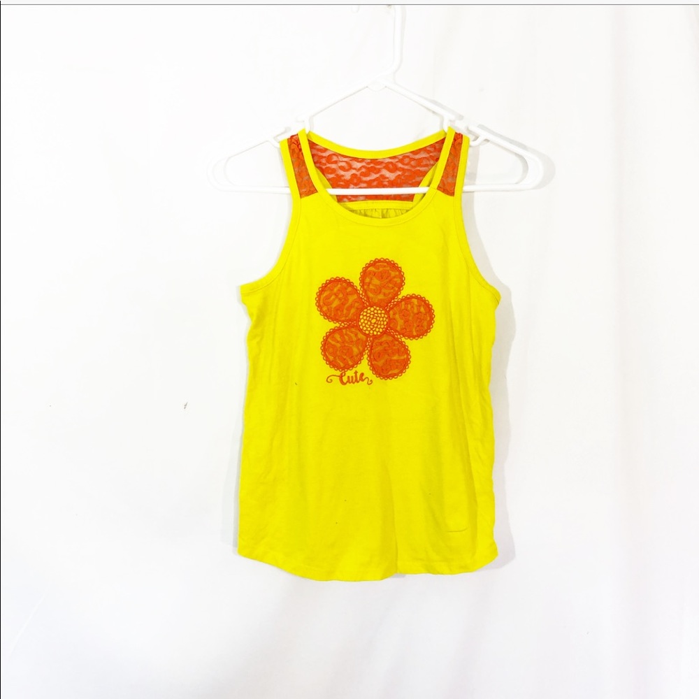 YELLOW & ORANGE LACE TOP